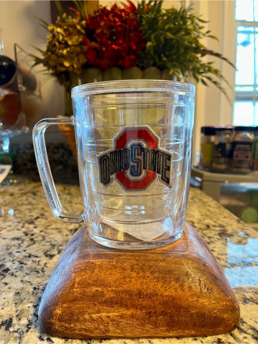 Tervis Ohio State Clear Double Insulated Large Coffee Mug - Red/Black Logo